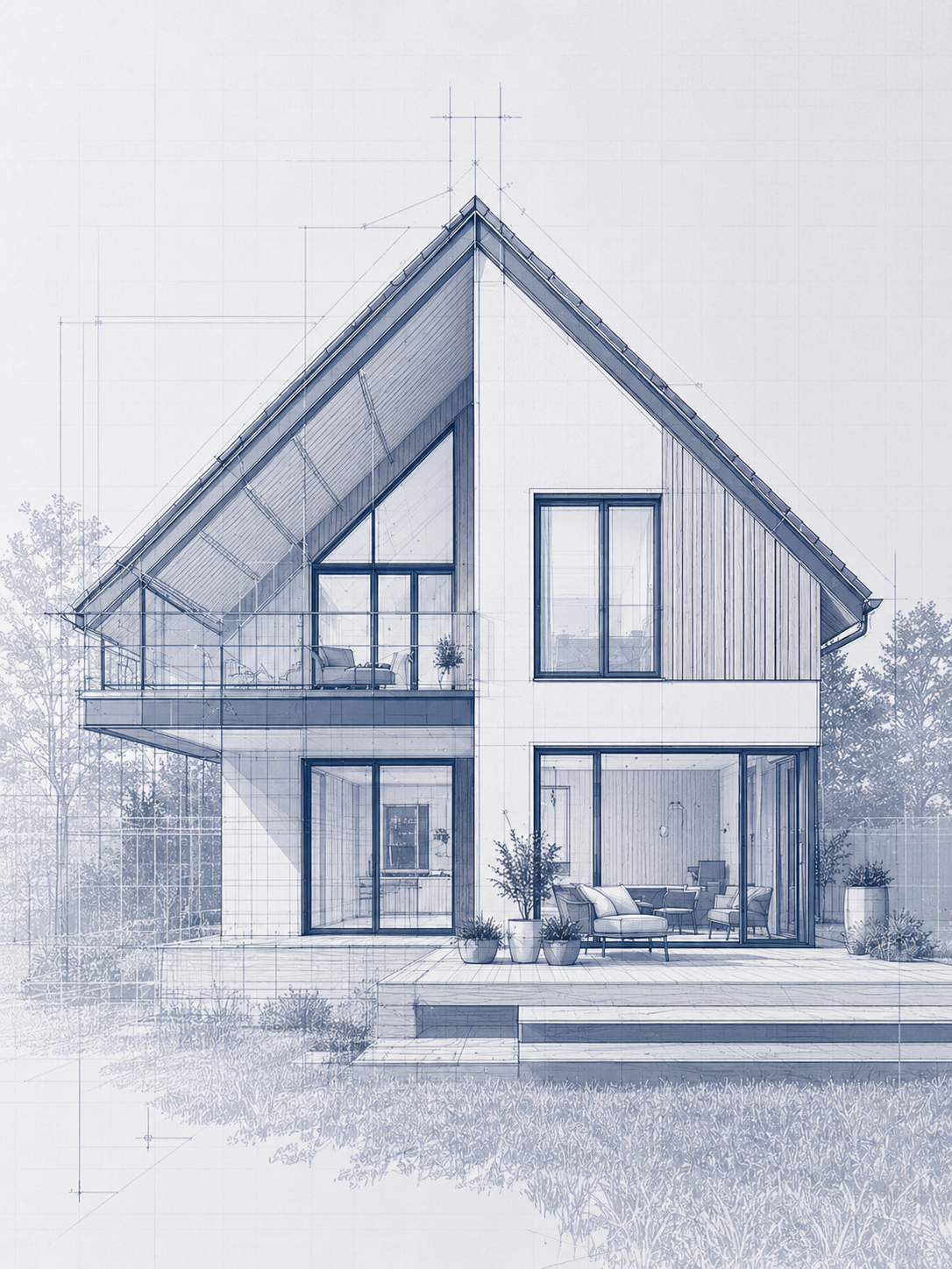 Architekturzeichnung Planungsphase